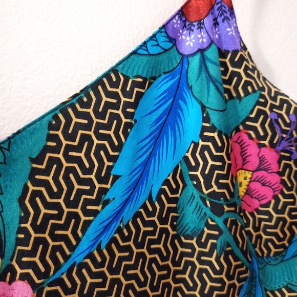 Vintage 100% Silk Patterned Camisole - Lauren Alexandra - Size S - Picture 4 of 10
